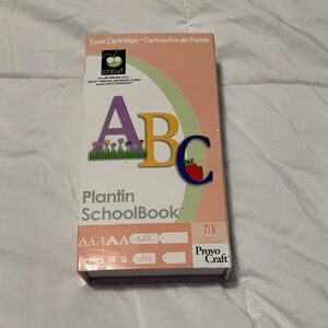 Cricut Plantin SchoolBook Font Cartridge with Multicolor ABC Design